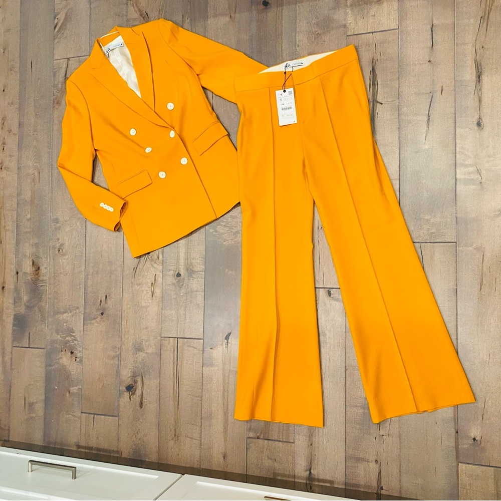Zara Yellow suit size S NWT